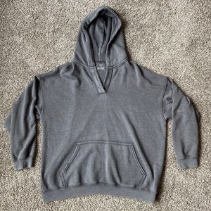 Aerie distressed fleece hoodie